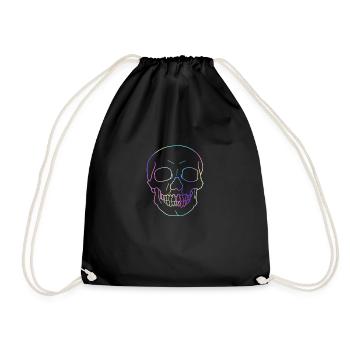 Skull Totenkopf - Turnbeutel - Schwarz - Vorne