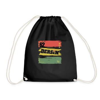 Dersim 3 stripes design - Drawstring Bag - black - Front