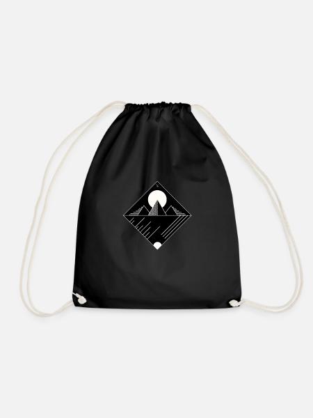 Pyramide, minimal - Turnbeutel - Schwarz