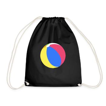 Beachball - Turnbeutel - Schwarz - Vorne