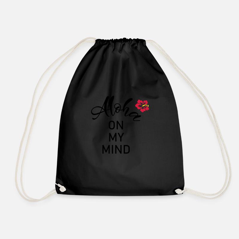Aloha on my mind - Drawstring Bag - black