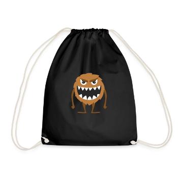 Monstre brun - Sac de sport léger - noir - Devant