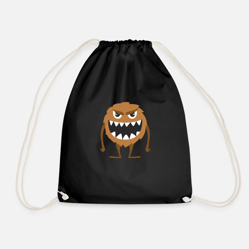 Braunes Monster - Turnbeutel - Schwarz