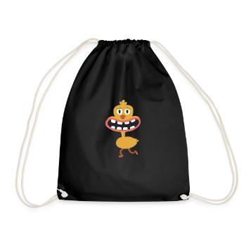 Chicken monster - Drawstring Bag - black - Front