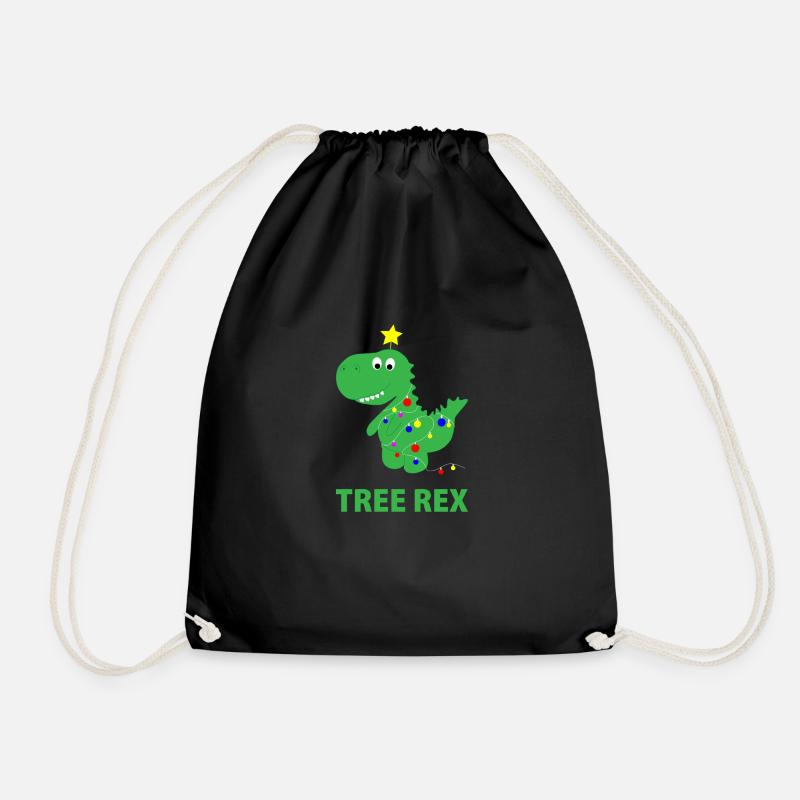Tree rex Geschenk Spruch Dinosaurier - Turnbeutel - Schwarz