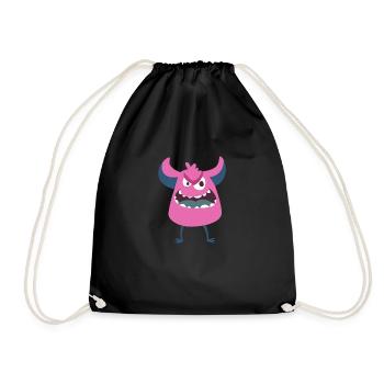 Pink Scaring Monster - Drawstring Bag - black - Front