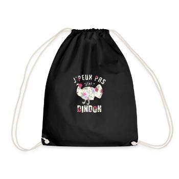 j'peux pas j'ai dindon - Sac de sport léger - noir - Devant