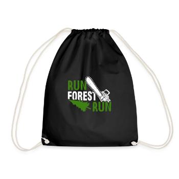 Forester de tronçonneuse de type bûcheron - Sac de sport léger - noir - Devant