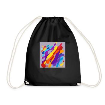 Colourful Splats - Drawstring Bag - black - Front