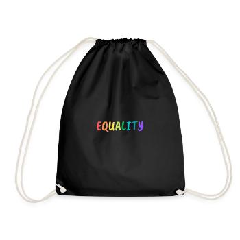 LGBT - Gleichstellung - Turnbeutel - Schwarz - Vorne