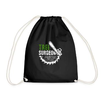 Bois bois bûcheron bois bois scie à chaîne forêt - Sac de sport léger - noir - Devant