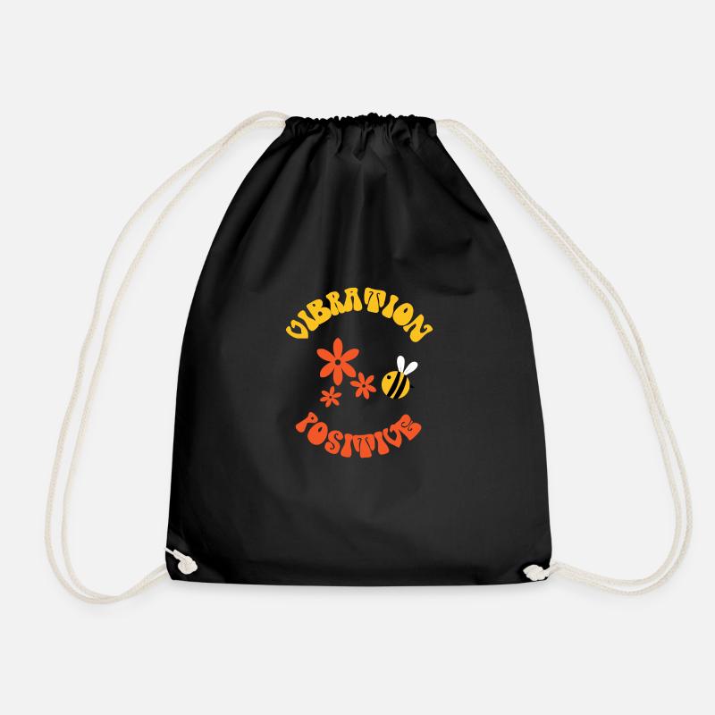 Positive vibration. - Drawstring Bag - black