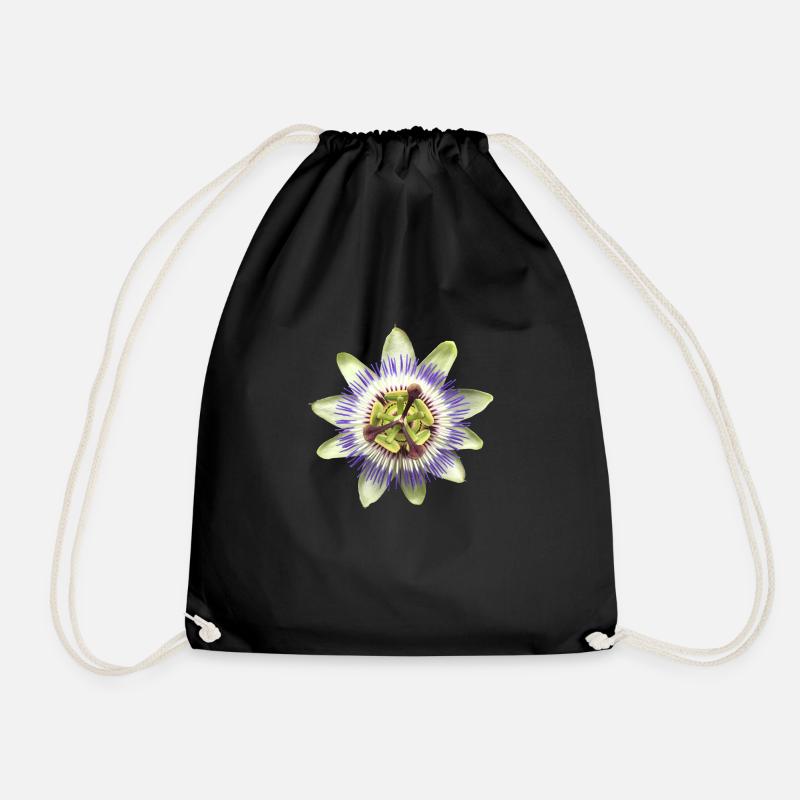 Passionsblume Blüte Pflanze Natur - Turnbeutel - Schwarz