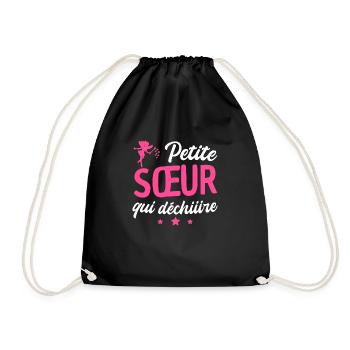 petite sœur qui déchire - Sac de sport léger - noir - Devant