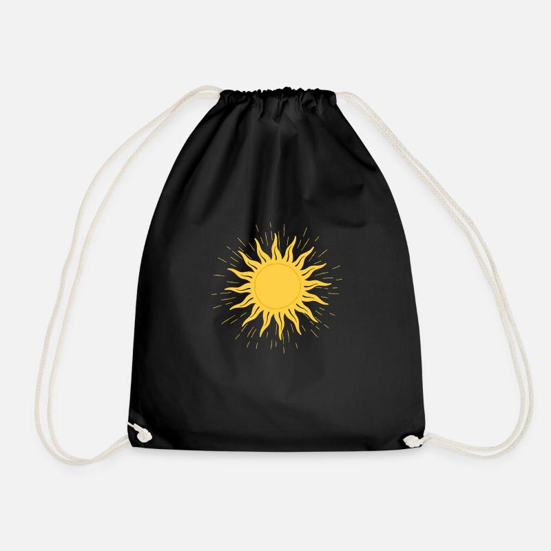 Sun - Drawstring Bag - black
