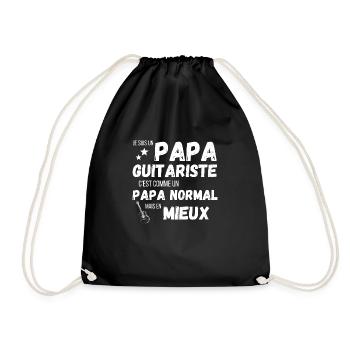 Un papa guitariste c'est comme un papa norma - Sac de sport léger - noir - Devant