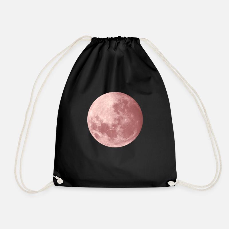Mond in Roségold - Turnbeutel - Schwarz
