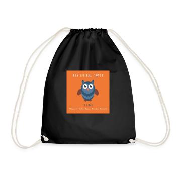 HIBOU/ ANIMAL TOTEM - Sac de sport léger - noir - Devant