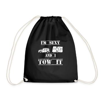 I'm sexy and I Tow It fun caravanning, camping - Drawstring Bag - black - Front
