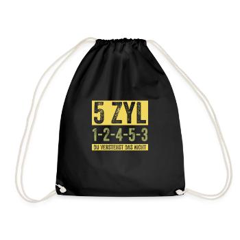 Zyl Geschenk Wagen Autofans Mechaniker - Turnbeutel - Schwarz - Vorne