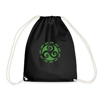 Triskele Celtic - Drawstring Bag - black - Front