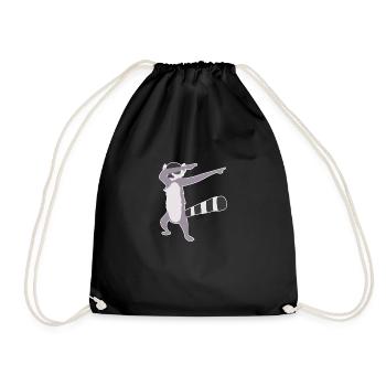 Dabbing Lemur Dab Dancer Lemur Lover Idée cadeau - Sac de sport léger - noir - Devant