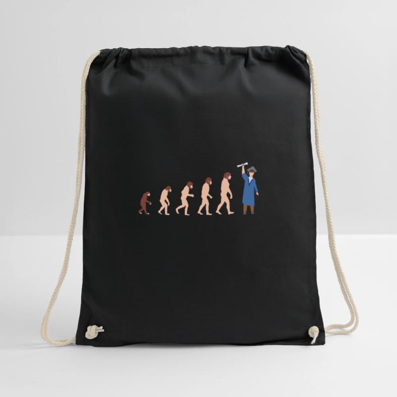 Evolution Abschluss Absolventen Bachelor Geschenk Turnbeutel