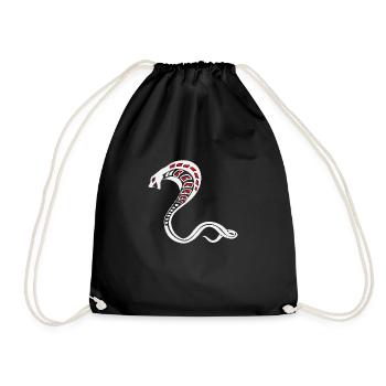 Haida Cobra Native American Tribal Tattoo Gift - Drawstring Bag - black - Front