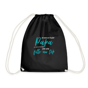 Je suis un super papa cadeau humour fête des pères - Sac de sport léger - noir - Devant