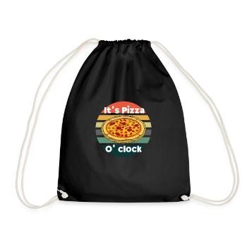 It s pizza o' clock - Turnbeutel - Schwarz - Vorne