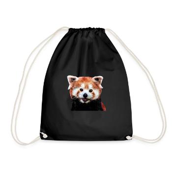 Panda roux - Sac de sport léger - noir - Devant