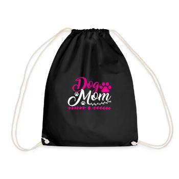 Dog Mom - Sac de sport léger - noir - Devant