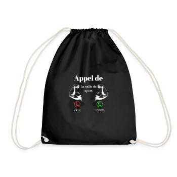 Appel de la salle de sport musculation - Sac de sport léger - noir - Devant