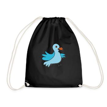 Dove - Drawstring Bag - black - Front