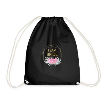 Équipe Bride ! Fleurs modernes personnalisable - Sac de sport léger - noir - Devant