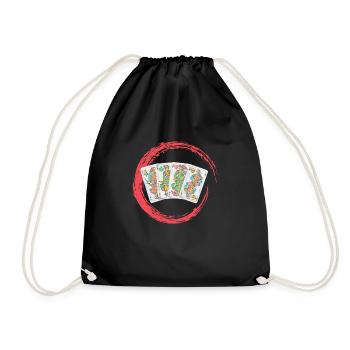 Sheep's head | Sheep's heads | Gift Sheep's Head - Drawstring Bag - black - Front