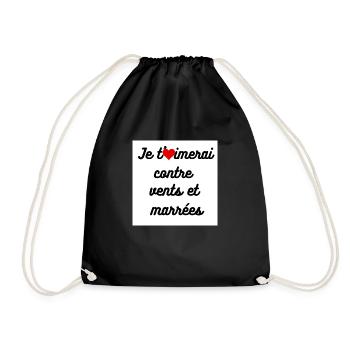 amour, aimer, - Sac de sport léger - noir - Devant