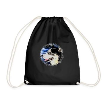 Husky - Drawstring Bag - black - Front