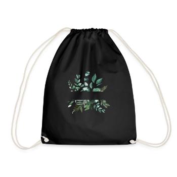 Botany customizable - Drawstring Bag - black - Front