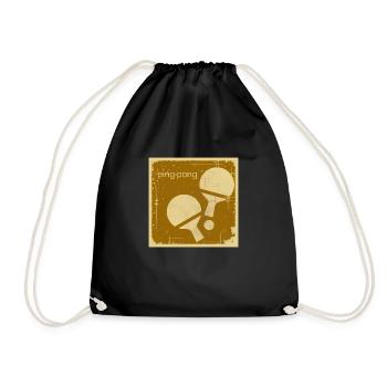 Vintage Ping Pong de ping - Sac de sport léger - noir - Devant