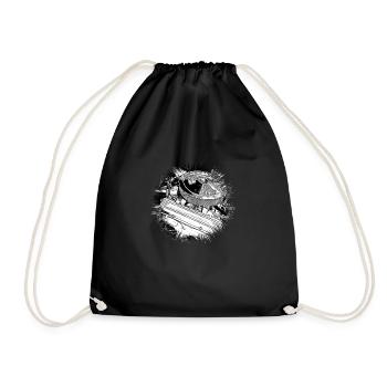 Car - Drawstring Bag - black - Front