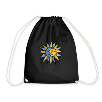 soleil de lune - Sac de sport léger - noir - Devant