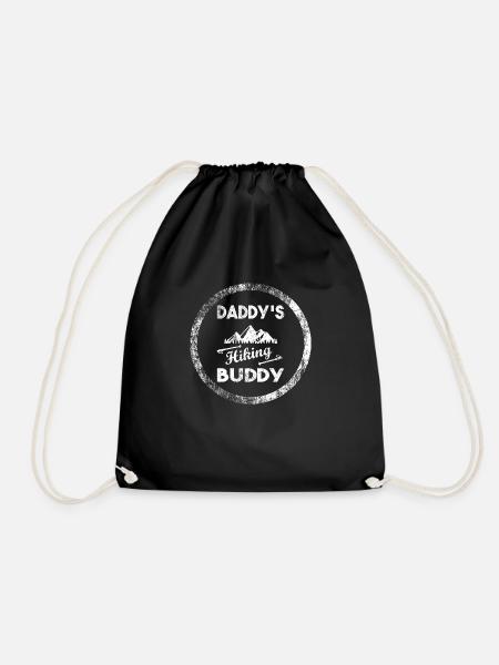 Wandertouren Vater und Kind Daddys Hiking Buddy - Turnbeutel - Schwarz