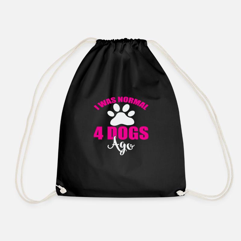 I was normal 4 dogs ago - Turnbeutel - Schwarz