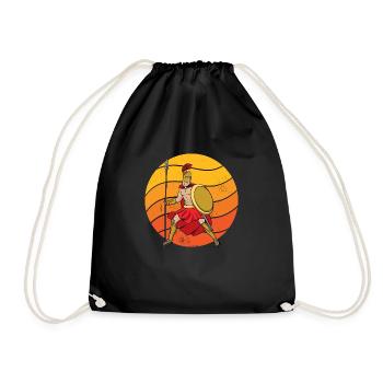 Roman Legionnaire Roman Outfit Sword Fight - Drawstring Bag - black - Front
