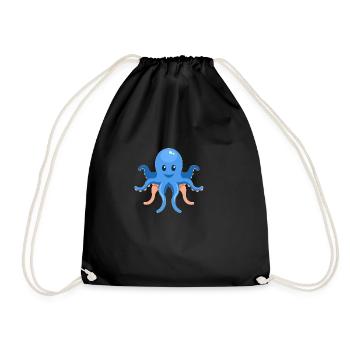 Octopus - Turnbeutel - Schwarz - Vorne