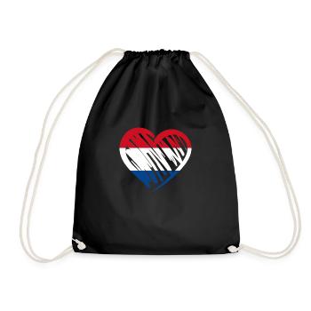 Pays-Bas Netherlands Nederland Flagge Herz - Sac de sport léger - noir - Devant