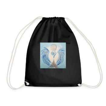 Heart Angel of Letting Go - Drawstring Bag - black - Front