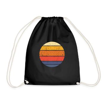 Circle vintage cool - Sac de sport léger - noir - Devant
