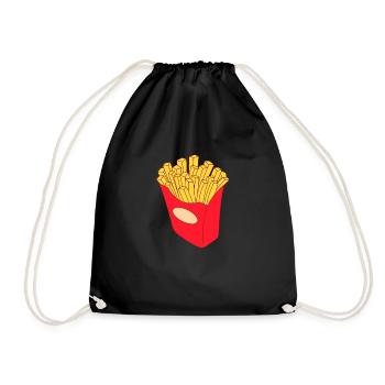 Pommes frites - Turnbeutel - Schwarz - Vorne